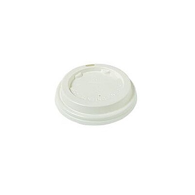 Flat White Lid for 4oz 60mm White/Kraft Coffee Cup Pk 50
