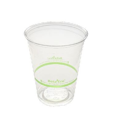 BetaEco Green RPET Clear Plastic Cups 285ml Weights & Measures (Pk 50)
