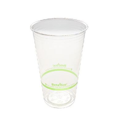 BetaEco Green RPET Clear Plastic Cups 425ml Weights & Measures (Pk 50)