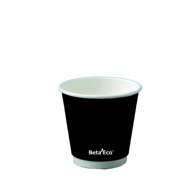 Black BetaEco Smooth 90mm Double Wall 8oz 240ml Coffee Cup (Pk 25)