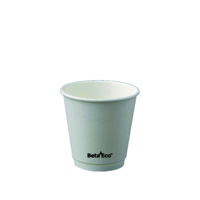 White BetaEco Smooth 90mm Double Wall 8oz 240ml Coffee Cup (Pk 25)