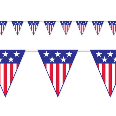 Spirit of America Plastic Pennant Bunting Banner