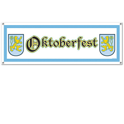 Plastic Oktoberfest Banner (53x152cm) Pk 1