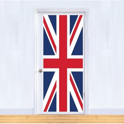 British Union Jack Plastic Door Cover 76x183cm