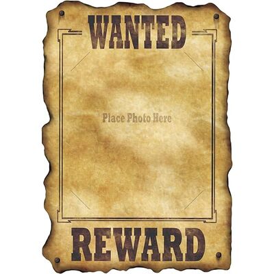 Wild West Western Wanted Sign Decoration