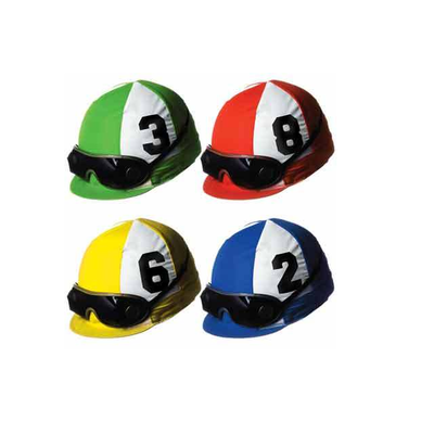 Jockey Helmet Cutouts 36cm Pk4