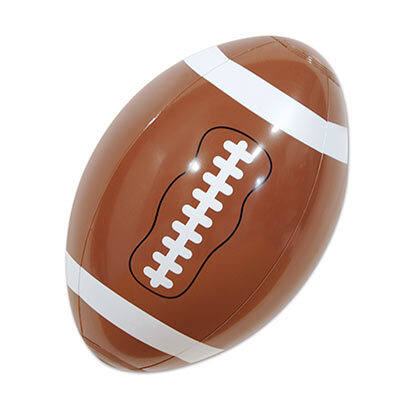 Inflatable Brown & White Football 25cm (Pk 1)