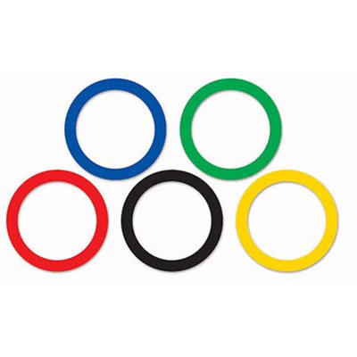 Assorted Size Olympic Sports Rings Cutouts Pk 15