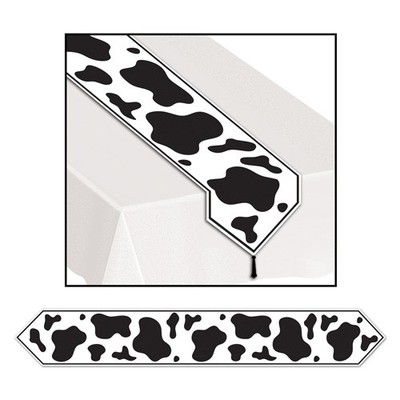 Cow Print Paper Table Runner (1.8m) Pk 1