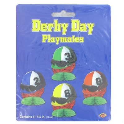 Mini Derby Day Honeycomb Centrepieces (11cm) Pk 4 