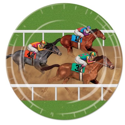 Horse Racing 9in. Paper Plates Pk 8