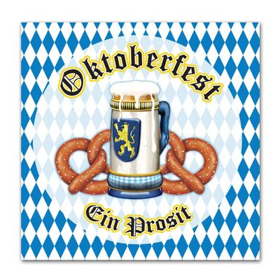 Oktoberfest Beer & Pretzels 2 Ply Lunch Napkins (Pk 16)