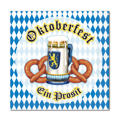 Oktoberfest 2 ply Cocktail Beverage Napkins (Pk 16)