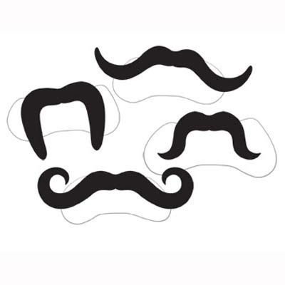 Cardboard Moustaches Pk 4 