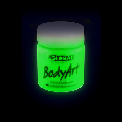 Fluoro Green Face and Body Paint Jar (45ml) Pk 1