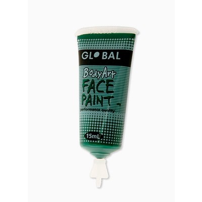 Deep Green Face and Body Paint Tube (15ml) Pk 1