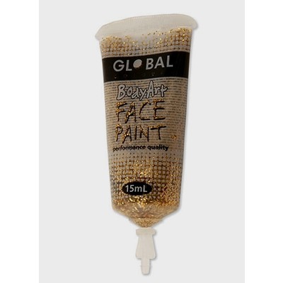 Gold Glitter Face and Body Paint Tube (15ml) Pk 1