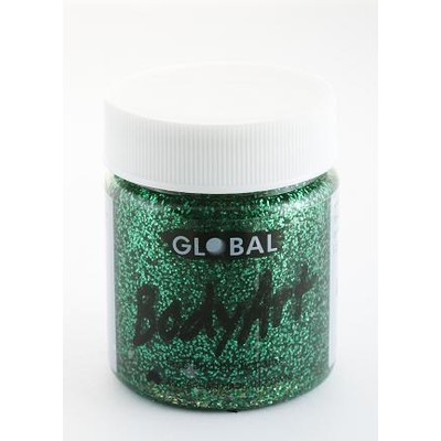 Green Glitter Face and Body Paint Jar (45ml) Pk 1
