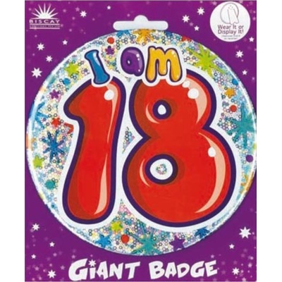 Giant I Am 18 Party Badge