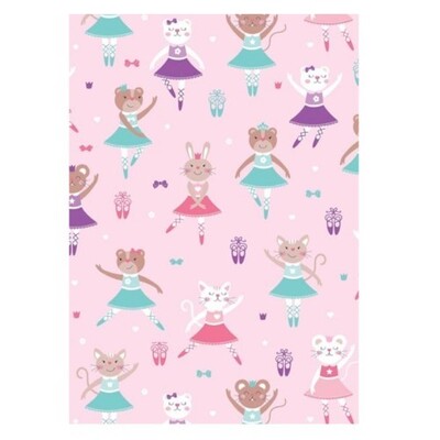 Ballet Animals Gift Wrapping Paper 700mm x 495mm