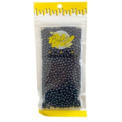 Bakette Pearly Black Sugar Pearls Cake Sprinkles 56g