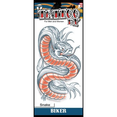 Biker Snake Tattoo (1 Tattoo) Pk 1
