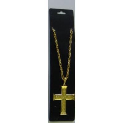 Gold Bling Cross Chain Pk 1