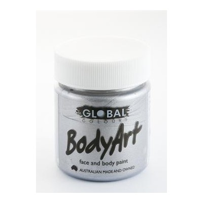 Metallic Silver Face and Body Paint Jar (45ml) Pk 1