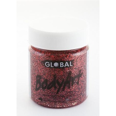 Red Glitter Face and Body Paint Jar (45ml) Pk 1