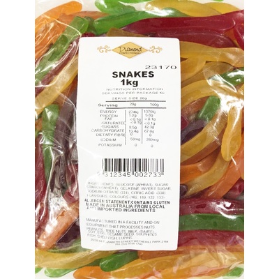 Jelly Snakes Lollies 1kg