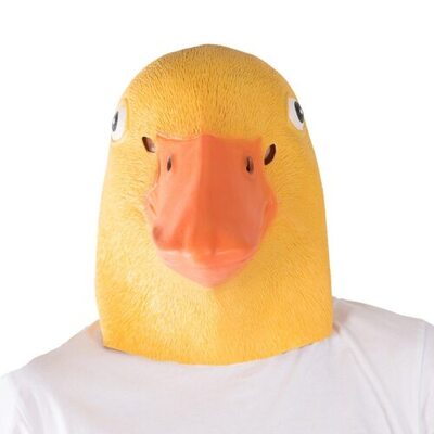 Latex Full Head Duck Mask