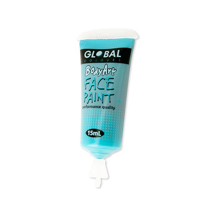 Turquoise Face and Body Paint Tube (15ml) Pk 1