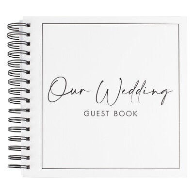 Ginger Ray Black & White Contemporary Wedding Guest Book