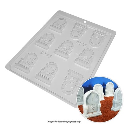 Small Halloween Tombstone 9 Cavity Chocolate Mould