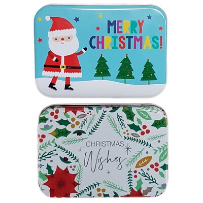 Assorted Christmas Gift Card Tin Pk 1 (1 GIFT CARD TIN ONLY)