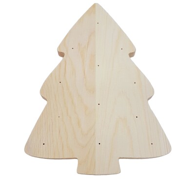 Christmas Tree Timber Tapas Plate with Picks (16cm x 22cm)
