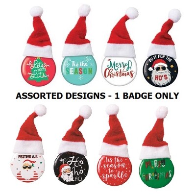 Christmas Badge Assorted Designs Pk 1