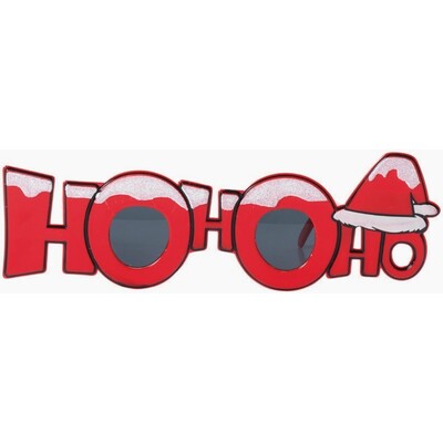 Christmas Ho Ho Ho Novelty Glasses Pk 1 