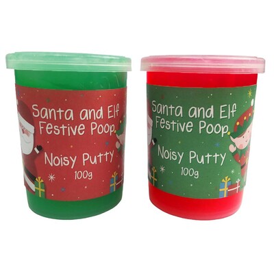 Christmas Assorted Festive Poop Noise Putty (100g) Pk 2