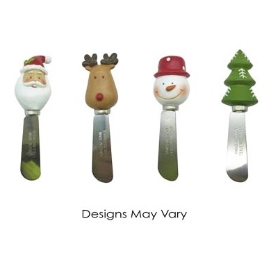 Christmas Assorted Novelty Cheese Knives (Pk 4)