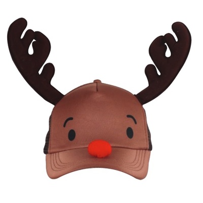 Christmas Reindeer Cap Hat with Antlers Pk 1 