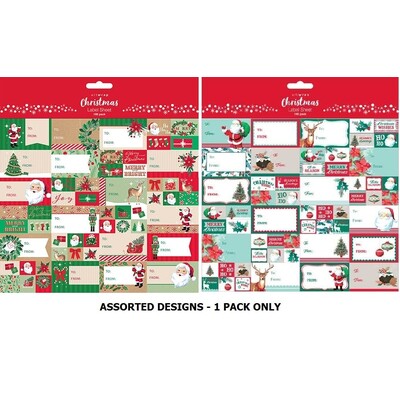 Christmas Classic Design Gift Labels Stickers (Pk 168)