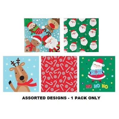 Assorted Christmas Fun Mix 2 Ply Lunch Napkins Pk 20