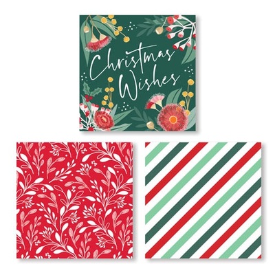 Assorted Classic Christmas 2 Ply Lunch Napkins Pk20 (3 Packs)