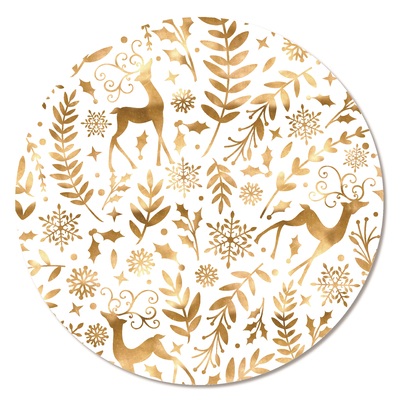 Christmas Gold & Cream Placemat & Coaster Set (Pk 8)