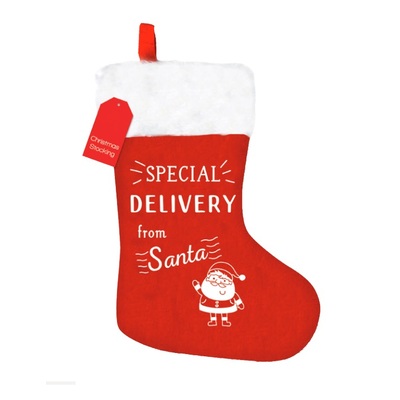 Special Delivery Christmas Stocking Decoration 30x45cm (Pk 1)