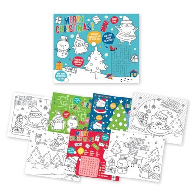 Christmas Colour In Activity Placemats with 4 Pencils (Pk 8)
