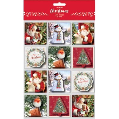 Christmas Traditional Design Gift Tags (Pk 24)