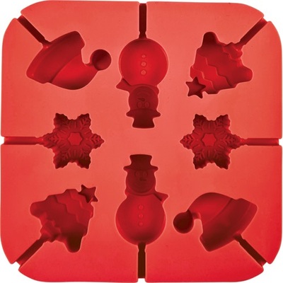 Silicone 8 Cavity Christmas Chocolate Lollipop Mould 