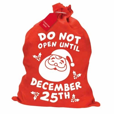 Christmas Large Red Do Not Open Until 25th Santa Sack